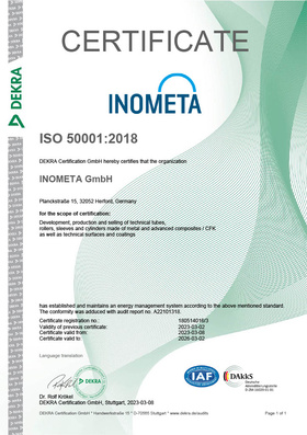 Zertifikat ISO 50001 2018